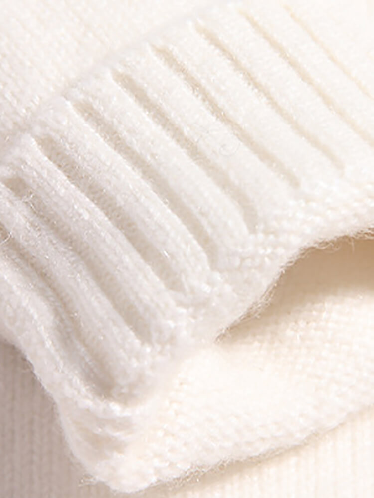 Kids White Cashmere Christmas Holiday Pullover Sweater